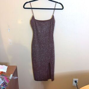 NWOT Sparkly Spaghetti Strap BodyCon Mini Dress Party Prom